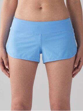 Lululemon Speed Short (4-way Stretch 2.5") Aero Blue Size 8 EUC